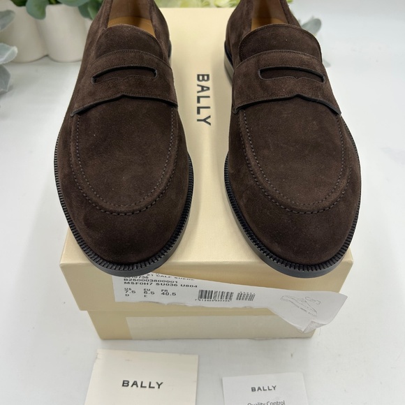 Men’s Bally  CHARNEY suede penny loafers size 7.5 US main image 4